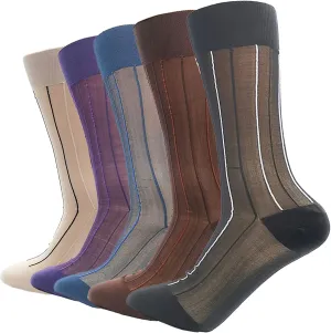 Nanxson 5/10 Pairs Men's Ultra Thin Socks Sheer Casual Sock Dress Socks
