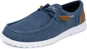 Nautica Men's Comfort Loafers, Slip-On Boat Shoe, Lightweight Casual Stretch Sneaker-Rushford
