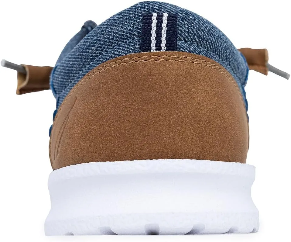 Nautica Men's Comfort Loafers, Slip-On Boat Shoe, Lightweight Casual Stretch Sneaker-Rushford