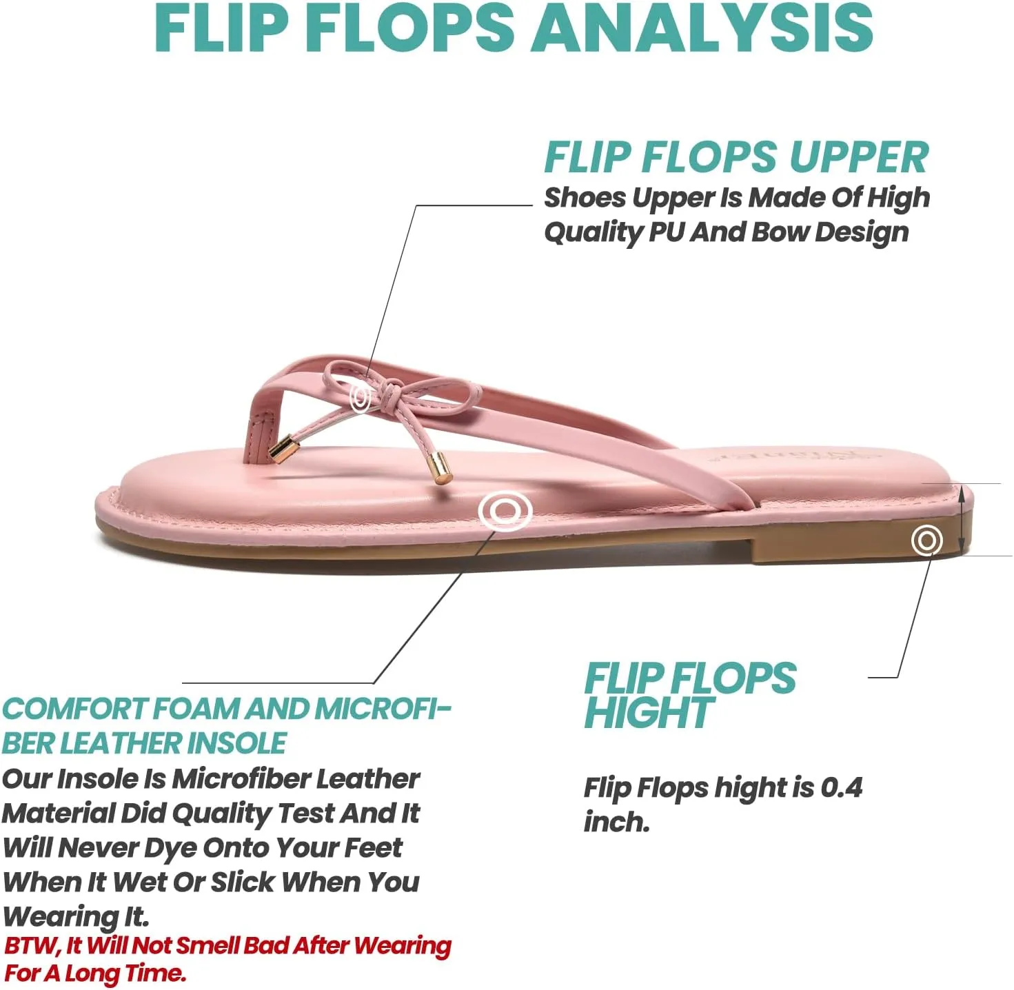 NianEr Womens Microfiber Leather Comfort Foam Bow Dress Thong Sandals Summer Fashion Flat Slip On Slides Flip Flops