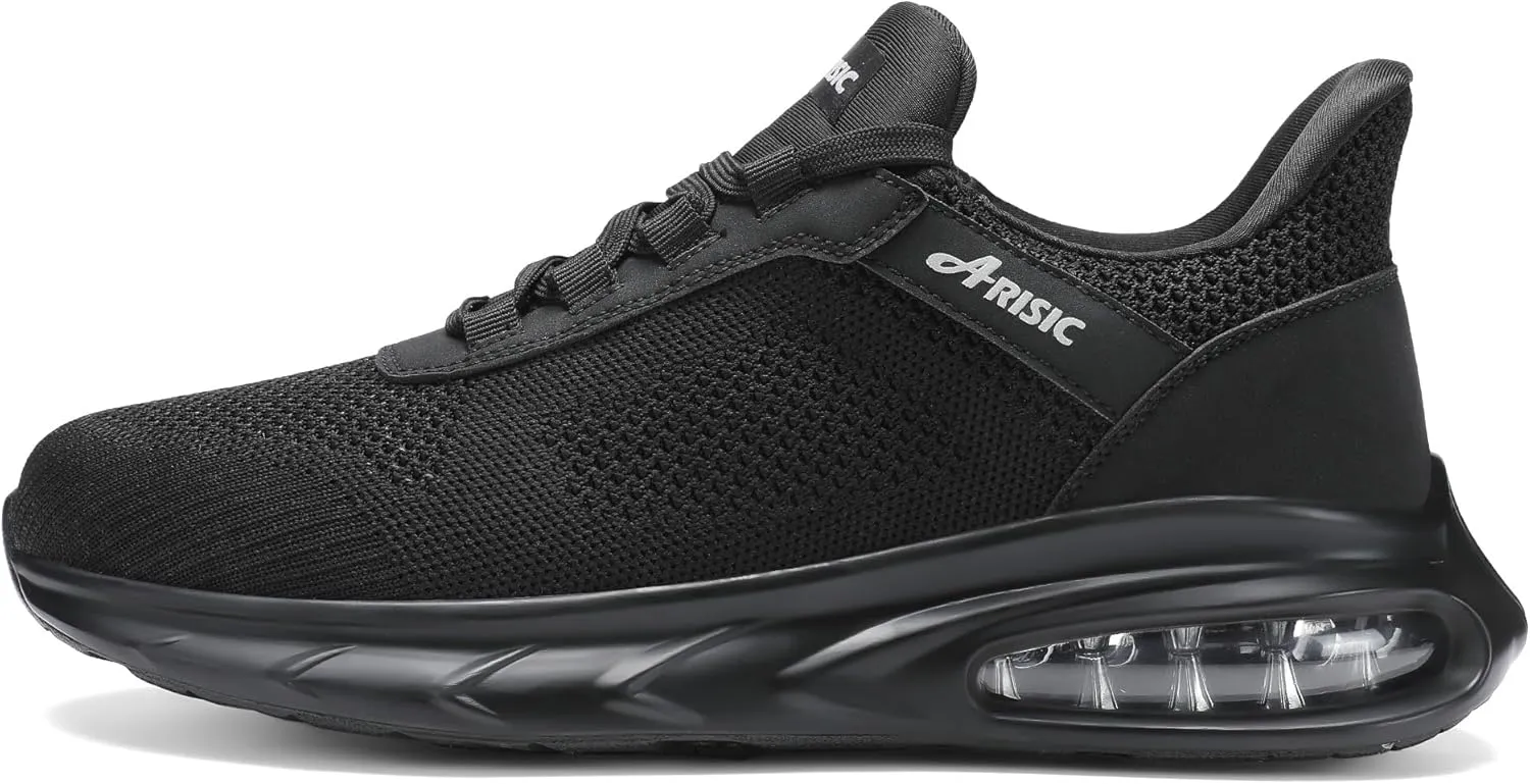 Non Slip Work Shoes Women, Black Work Shoes for Women, Comfortable Chef Shoes, Easy to Wear, Water-Resistant, Lightweight Walking Sneakers, Ideal for Athletic Food Service Shoe
