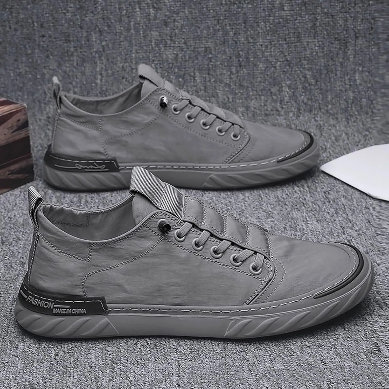 Non Slip Work Sport Shoes for Men Trendy Versatile Shoes Casual Versatile Canvas Shoes Arch Support Shoes
