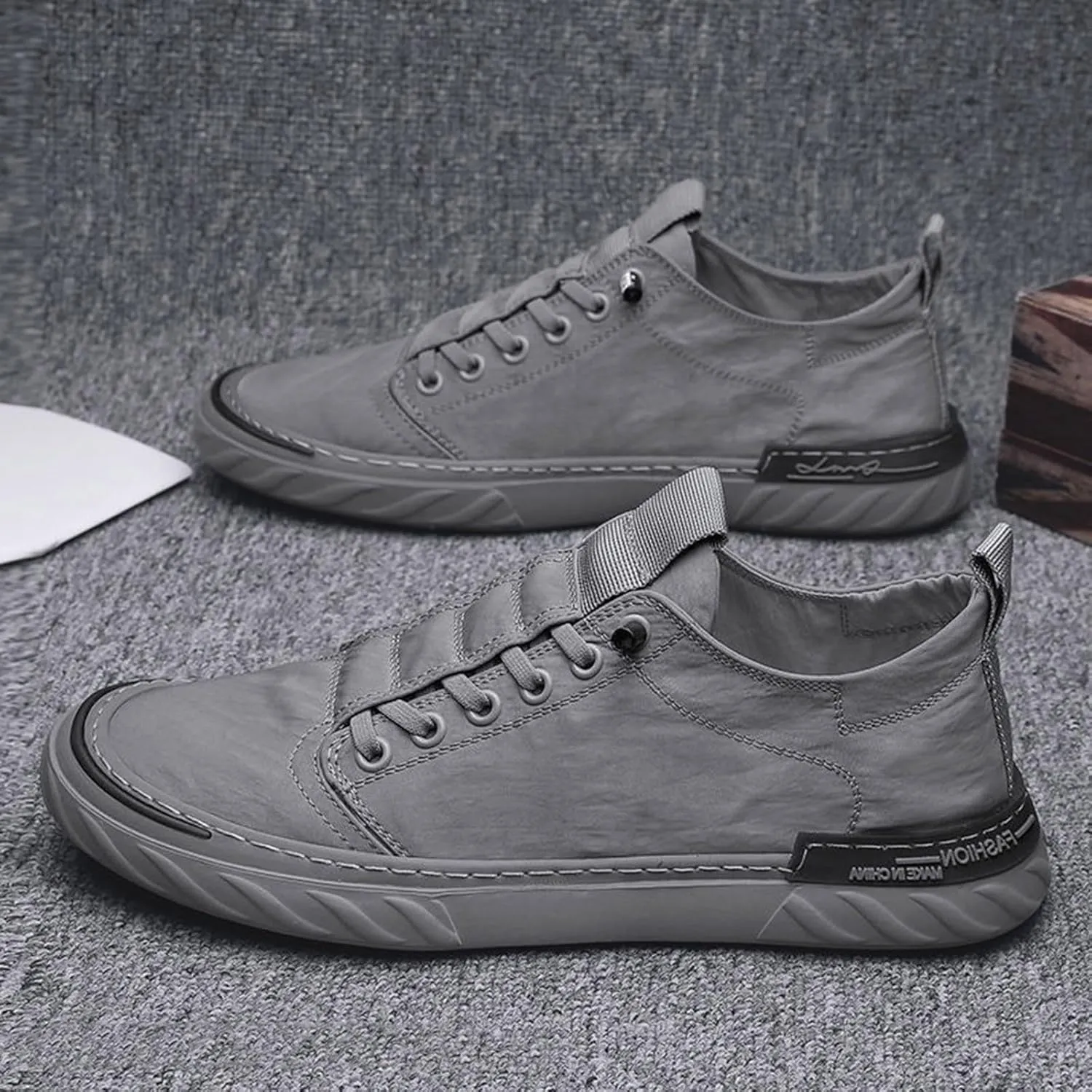 Non Slip Work Sport Shoes for Men Trendy Versatile Shoes Casual Versatile Canvas Shoes Arch Support Shoes