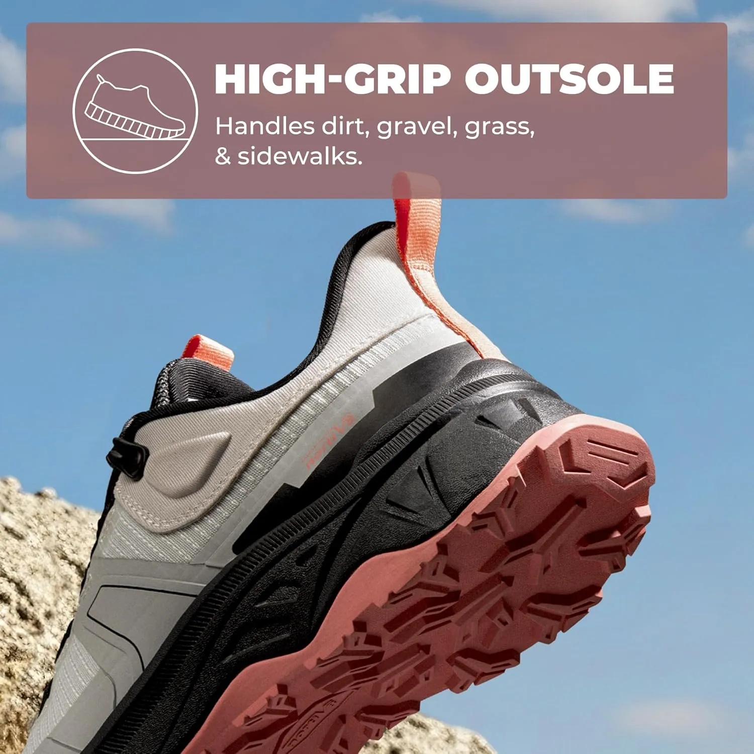NORTIV 8 Women's Lightweight Hiking Shoes Quick Laces Outdoor Fashion Sneakers