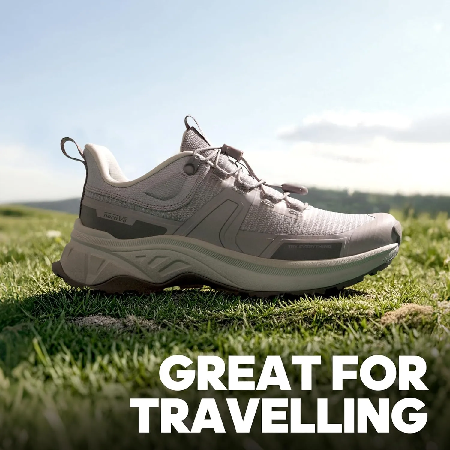 NORTIV 8 Women's Lightweight Hiking Shoes Quick Laces Outdoors Sneakers