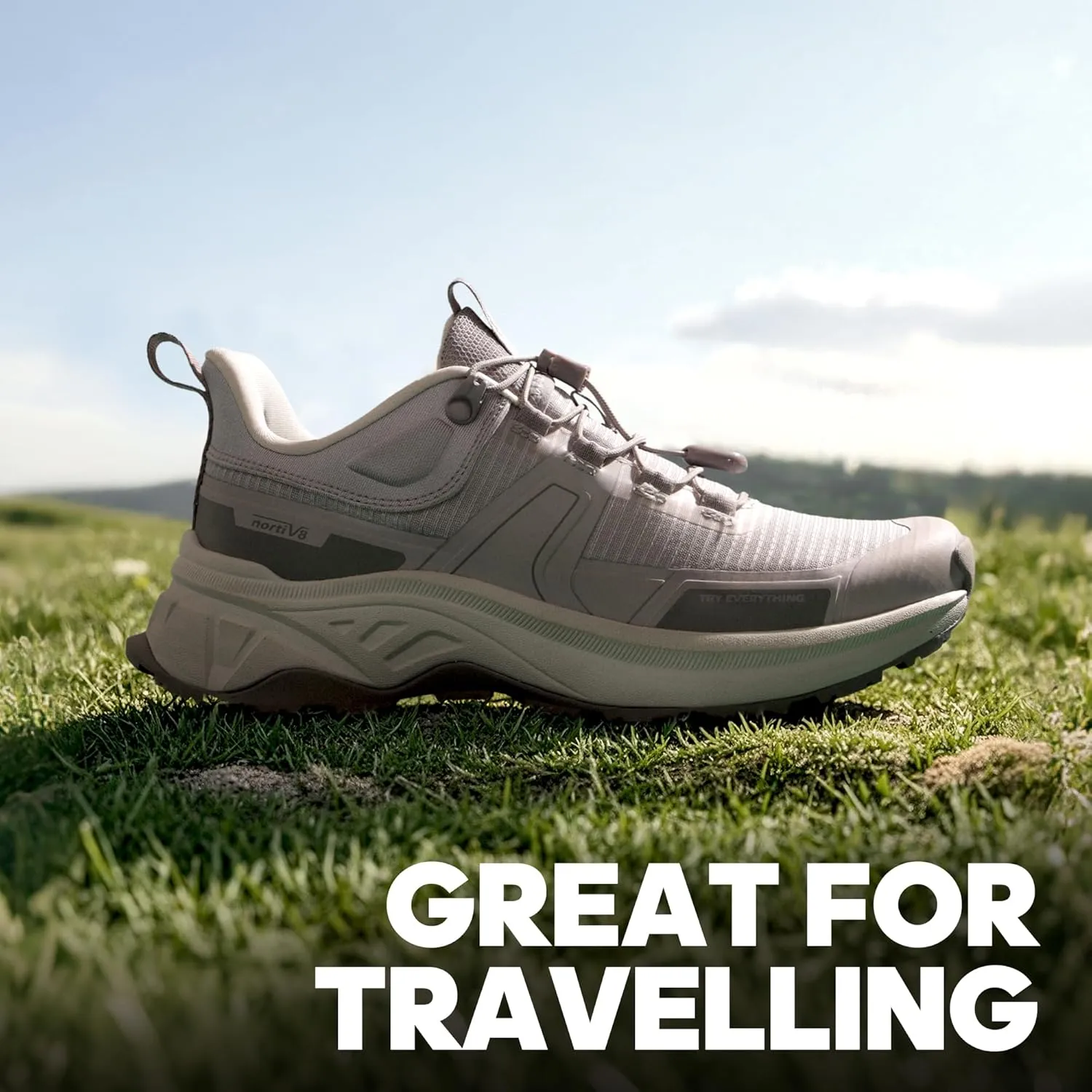 NORTIV 8 Women's Lightweight Hiking Shoes Quick Laces Outdoors Sneakers