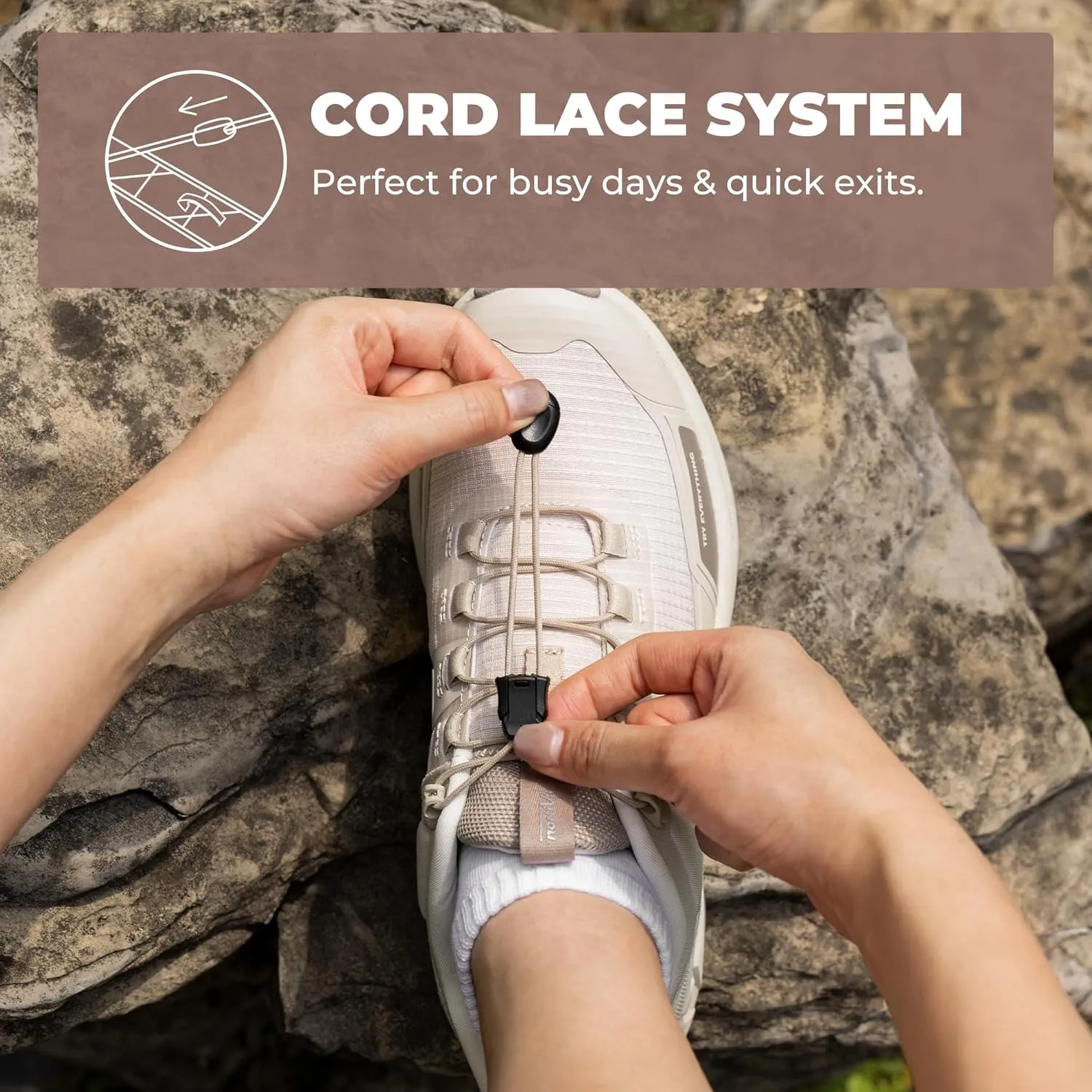 NORTIV 8 Women's Lightweight Hiking Shoes Quick Laces Outdoors Sneakers