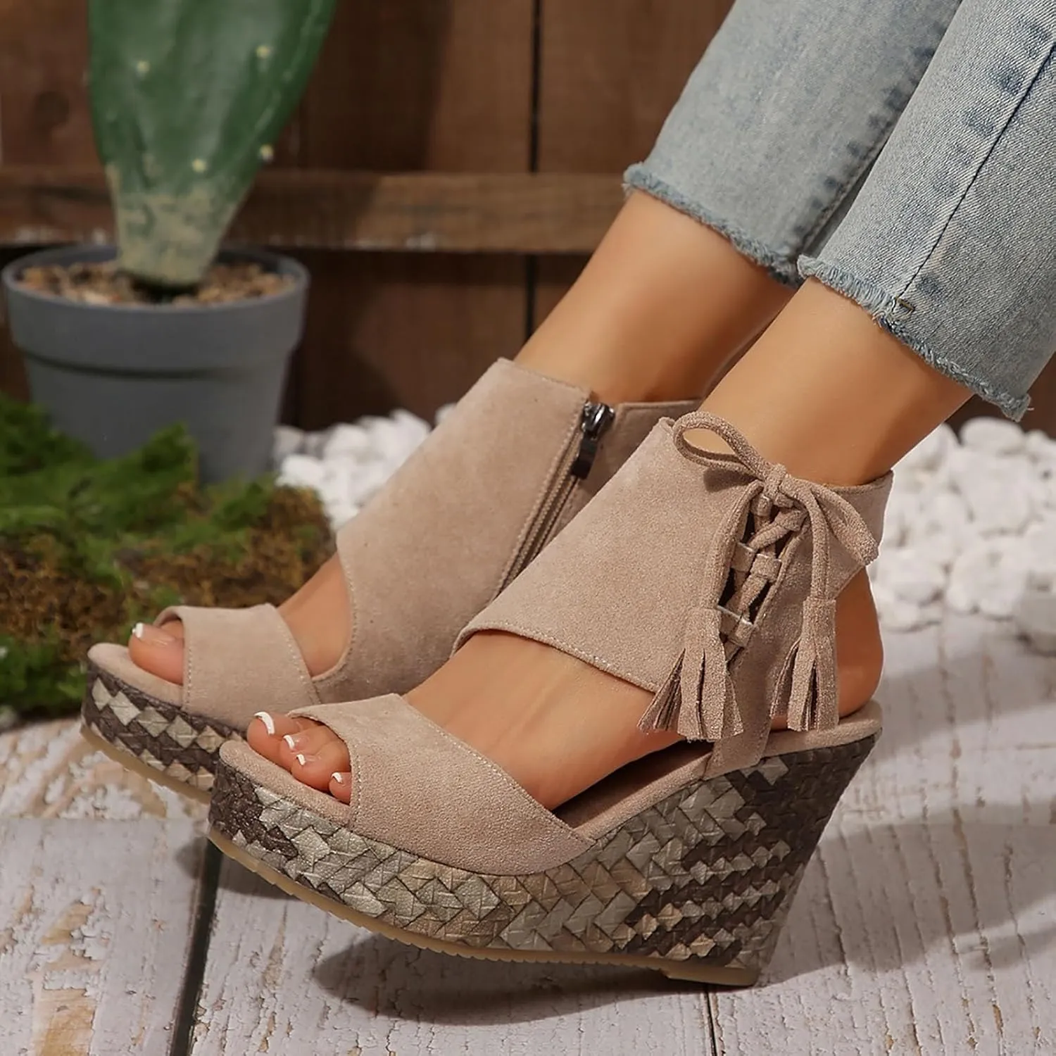 Orthopedic Wedge Sandals for Women 2025 Open Toe Espadrilles Comfortable Dressy Ankle Strap Platform Boho Beach Summer Shoes Comfortable Casual