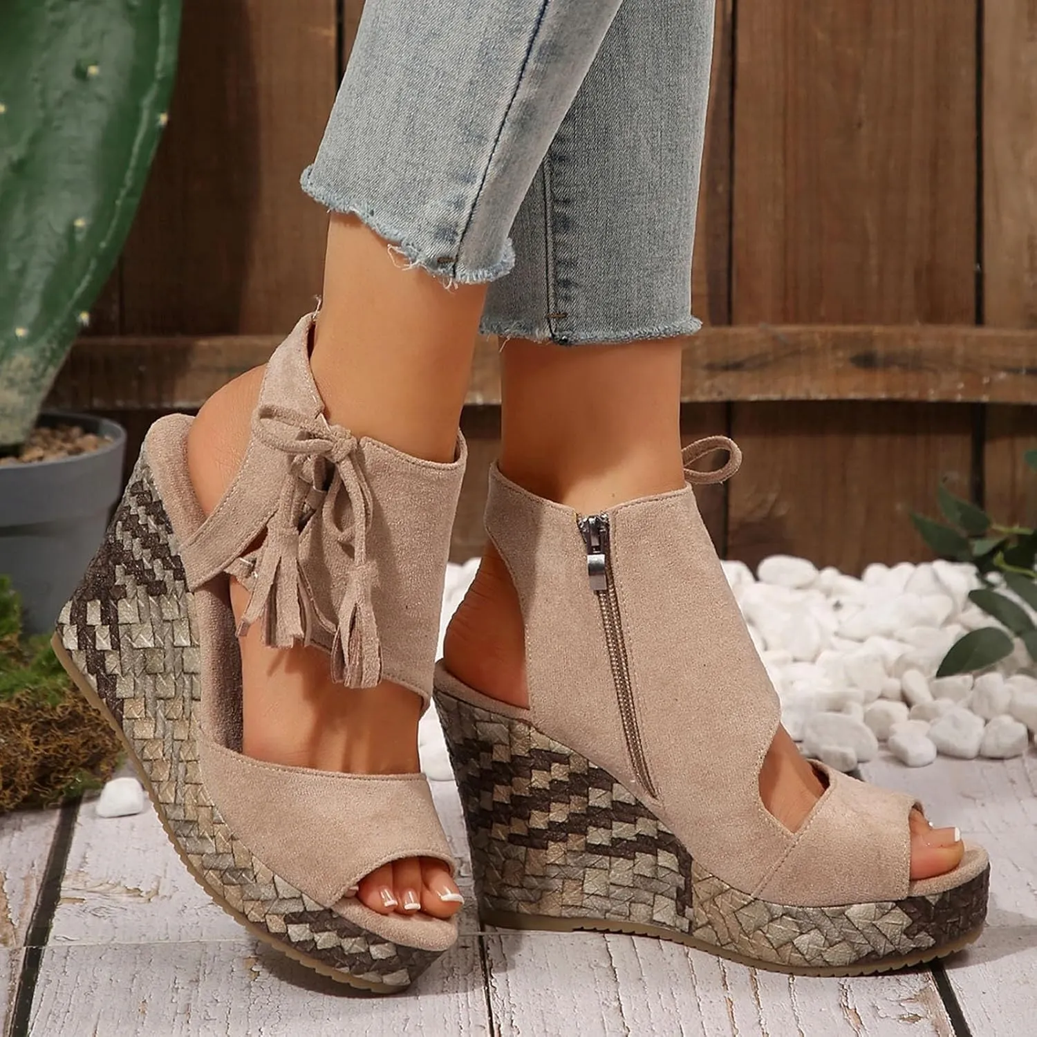 Orthopedic Wedge Sandals for Women 2025 Open Toe Espadrilles Comfortable Dressy Ankle Strap Platform Boho Beach Summer Shoes Comfortable Casual