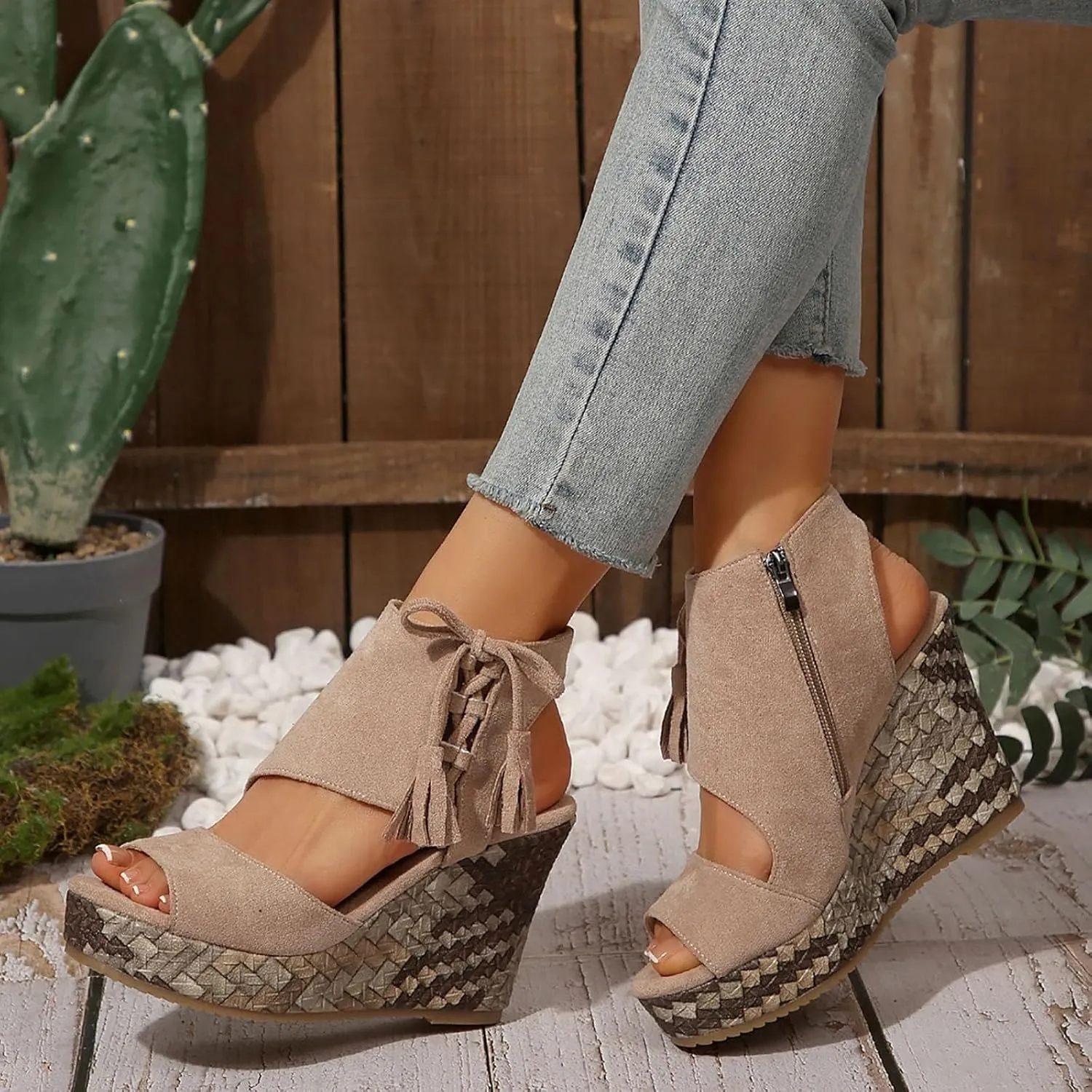 Orthopedic Wedge Sandals for Women 2025 Open Toe Espadrilles Comfortable Dressy Ankle Strap Platform Boho Beach Summer Shoes Comfortable Casual