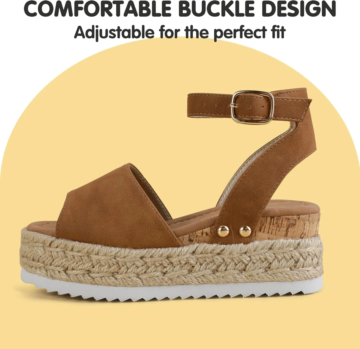 PANDANINJIA Girls Sandals Flatform Wedge Open Toe Summer Shoes Little Big Kid Flower Girl Heels Dress Shoes