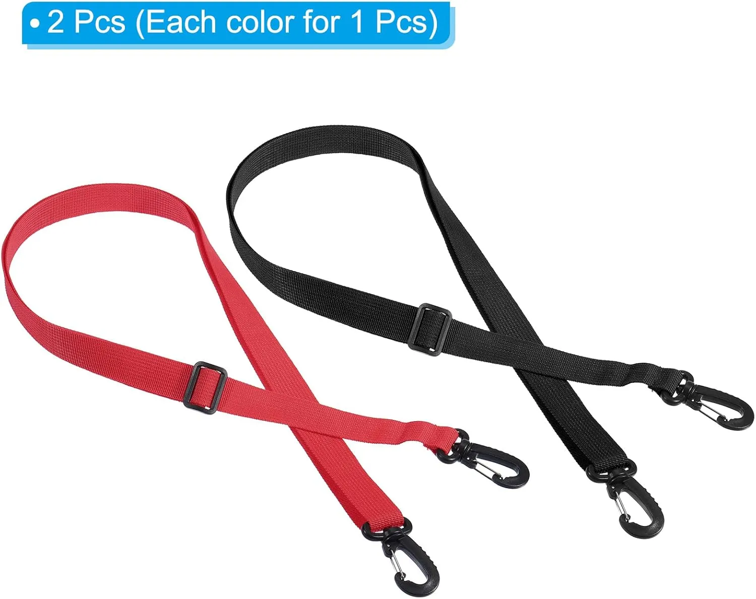 PATIKIL Ski Boot Carrier Strap, 4 Pack Snowboard Boots Carrying Strap Adjustable Shoulder Sling for Ski Boots, Ice Skates, Black, Red