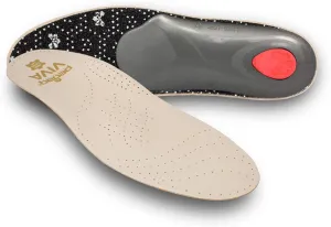 Pedag Viva | Leather Arch Support Inserts | Handmade in Germany | Plantar Fasciitis Relief | Heel Cushion | Activated Charcoal Odor Control | Metatarsal Support Pad | Tan | Men US 12/ EU 45