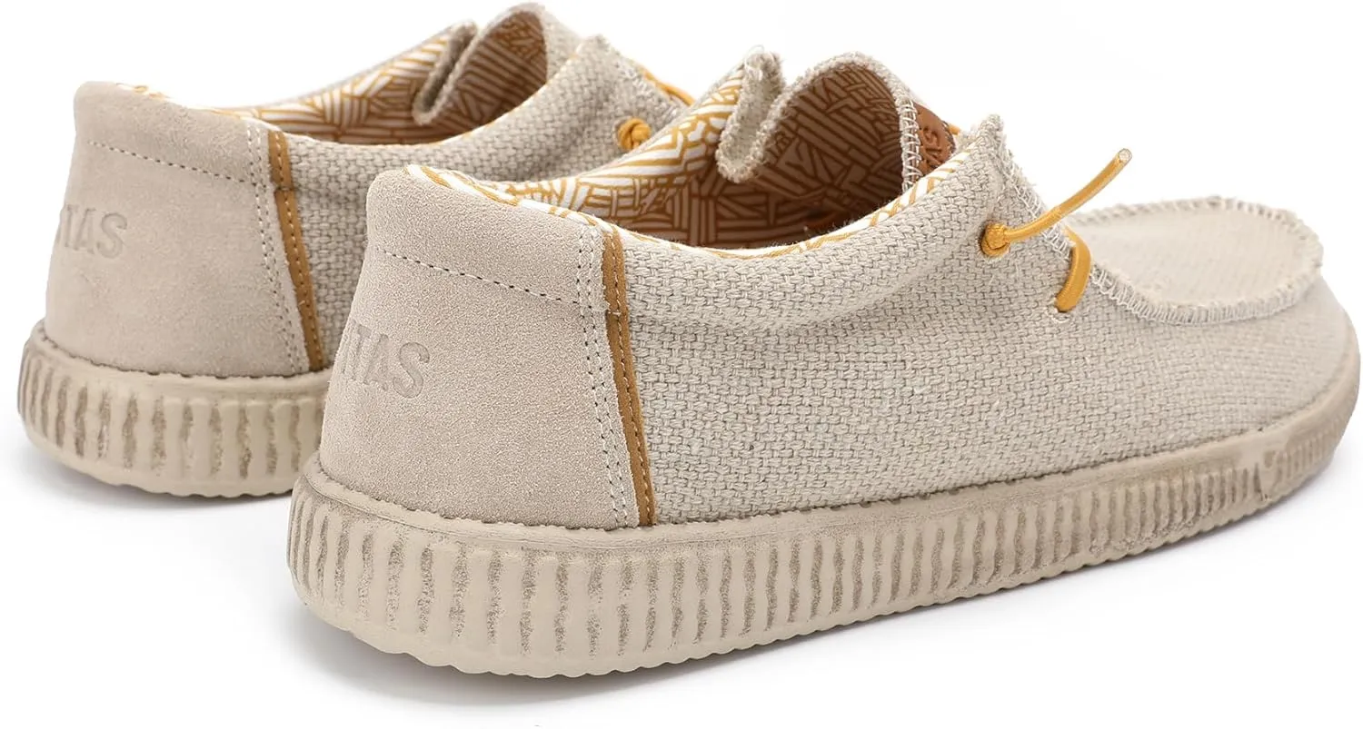 PITAS Men’s Steve Slip-On Loafers | Comfortable & Lightweight | Casual Footwear for Men | Beige