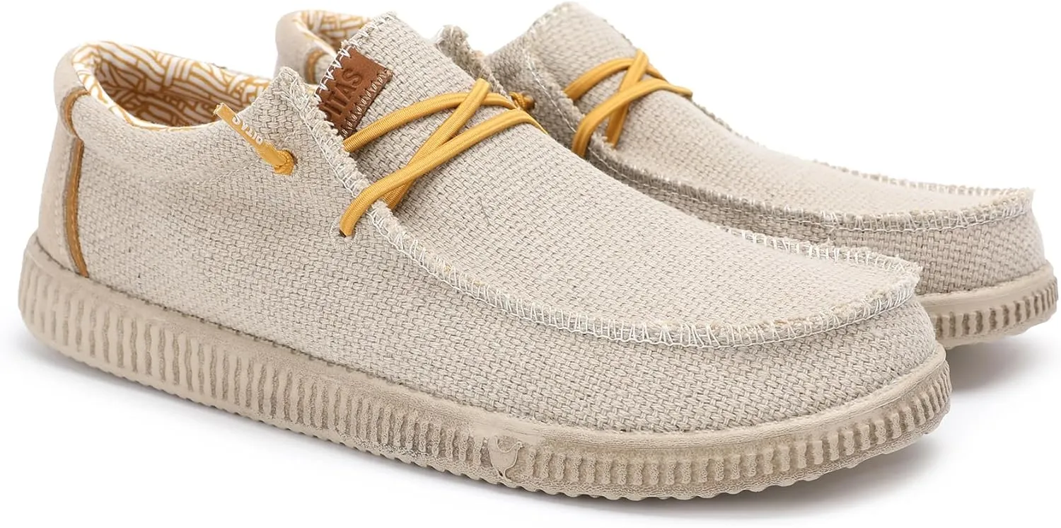 PITAS Men’s Steve Slip-On Loafers | Comfortable & Lightweight | Casual Footwear for Men | Beige