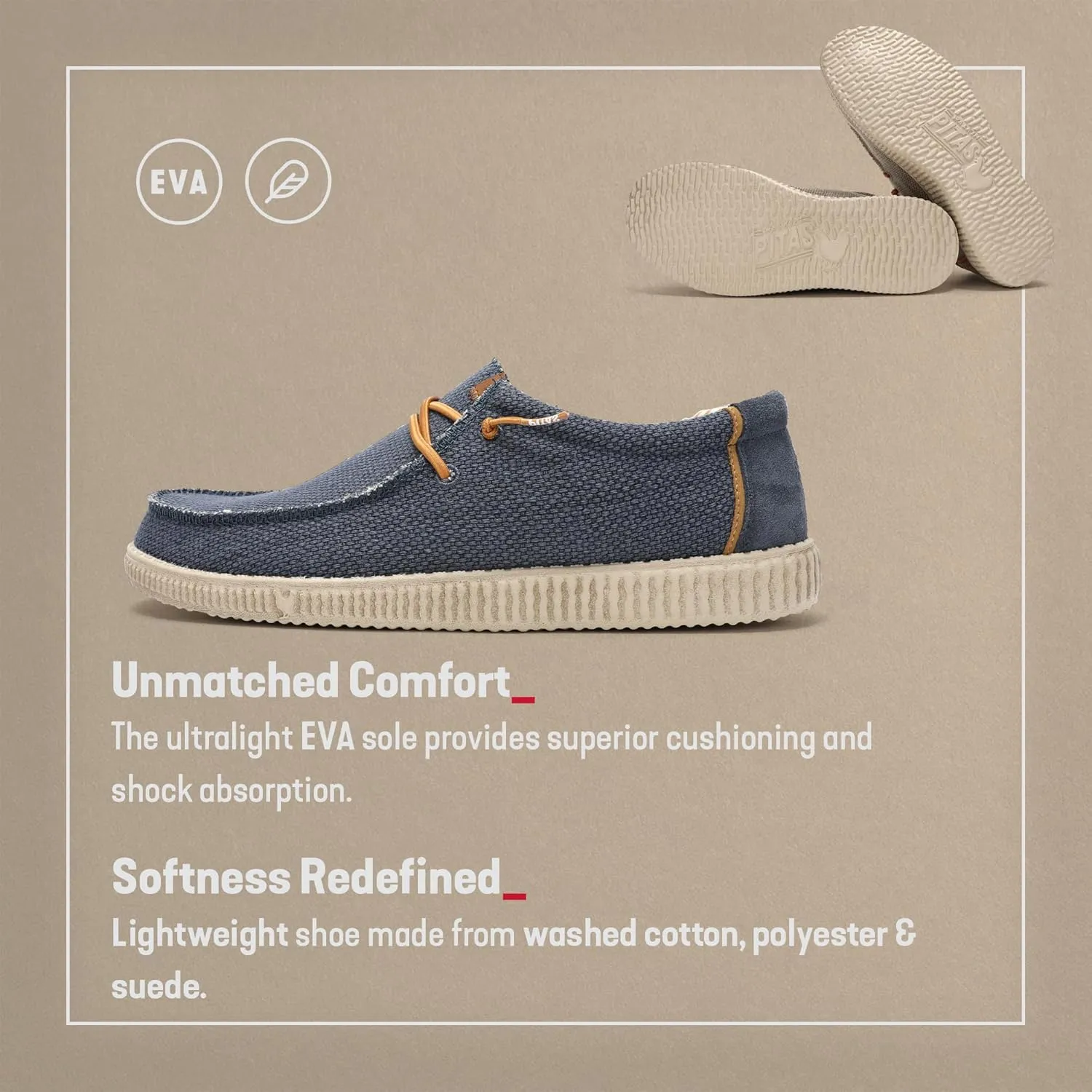 PITAS Men’s Steve Slip-On Loafers | Comfortable & Lightweight | Casual Footwear for Men | Navy
