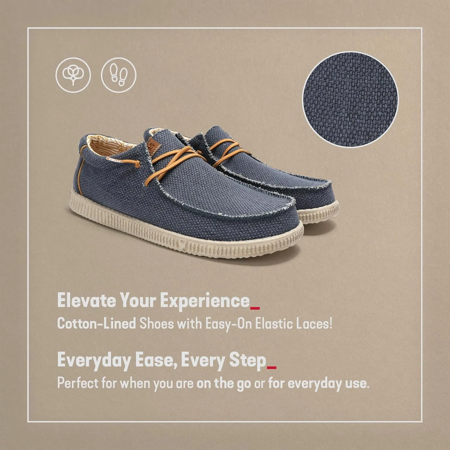 PITAS Men’s Steve Slip-On Loafers | Comfortable & Lightweight | Casual Footwear for Men | Navy