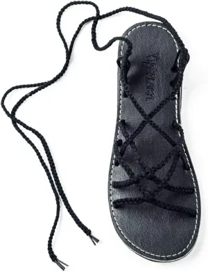 Plaka Flat Gladiator Sandals for Women Sahara
