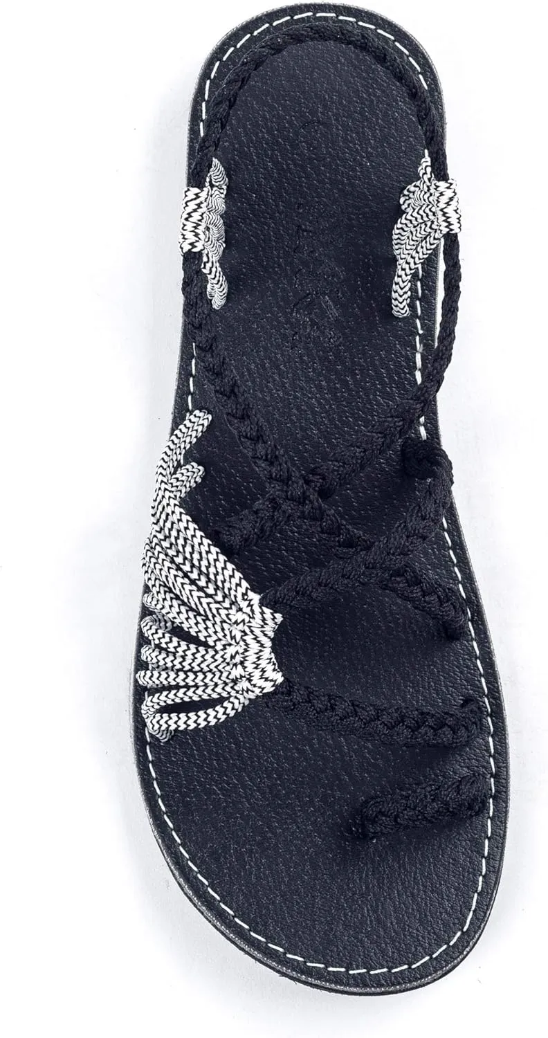 Plaka Flat Sandals for Women Palm Leaf
