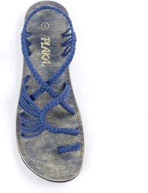 Plaka Flat Sandals for Women Palm Leaf