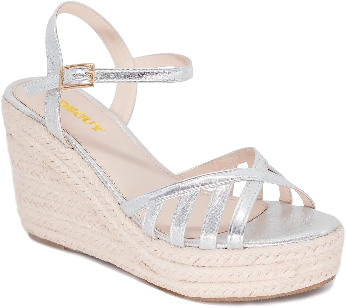 Platform High Heels Medium Width Comfortable Wedge Sandals for Women Dressy Espadrilles Wedding Summer