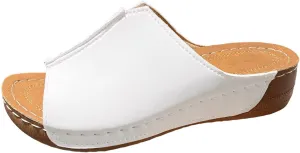 Platform Sandals Women Orthopedic Slip On Slide Slippers with Arch Support Comfort Beach Outdoor Walking Summer Shoes