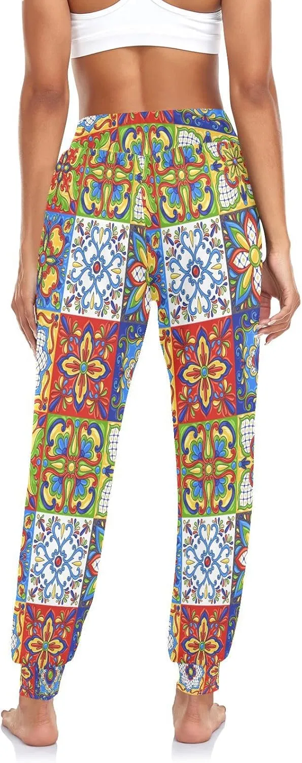 Poeticcity Women Thin Trousers Lounge Harem Sweatpants Yoga Leggings Dance Pants(S-2XL)