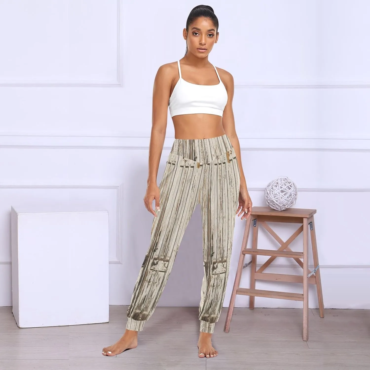 Poeticcity Women Thin Trousers Lounge Harem Sweatpants Yoga Leggings Dance Pants(S-2XL)