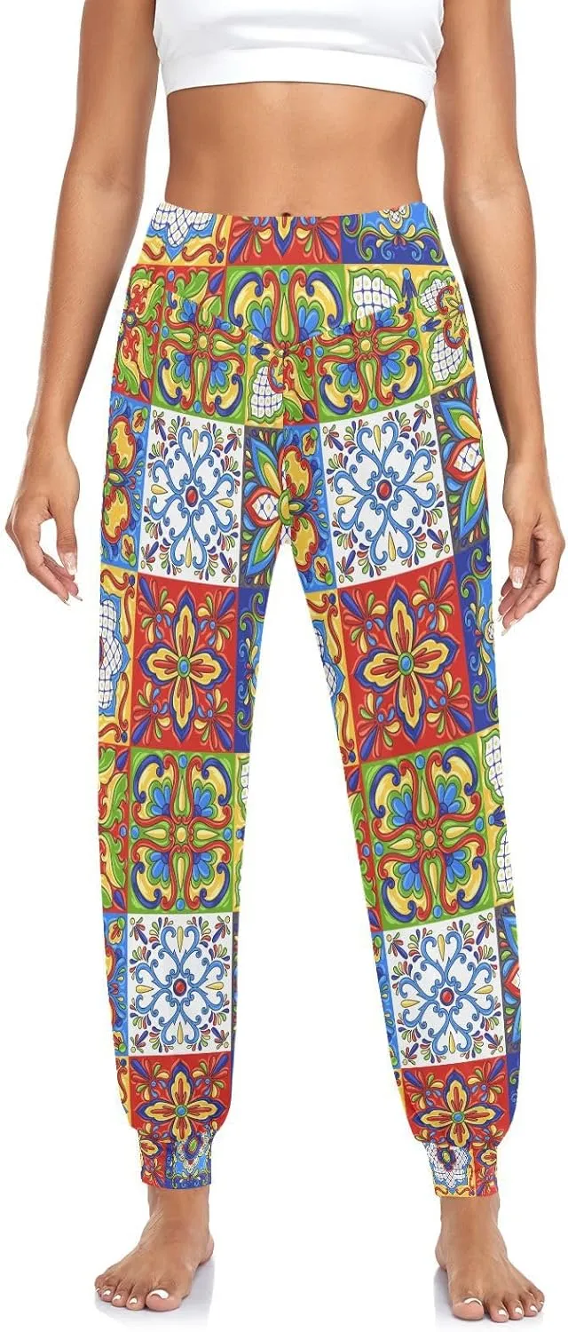 Poeticcity Women Thin Trousers Lounge Harem Sweatpants Yoga Leggings Dance Pants(S-2XL)