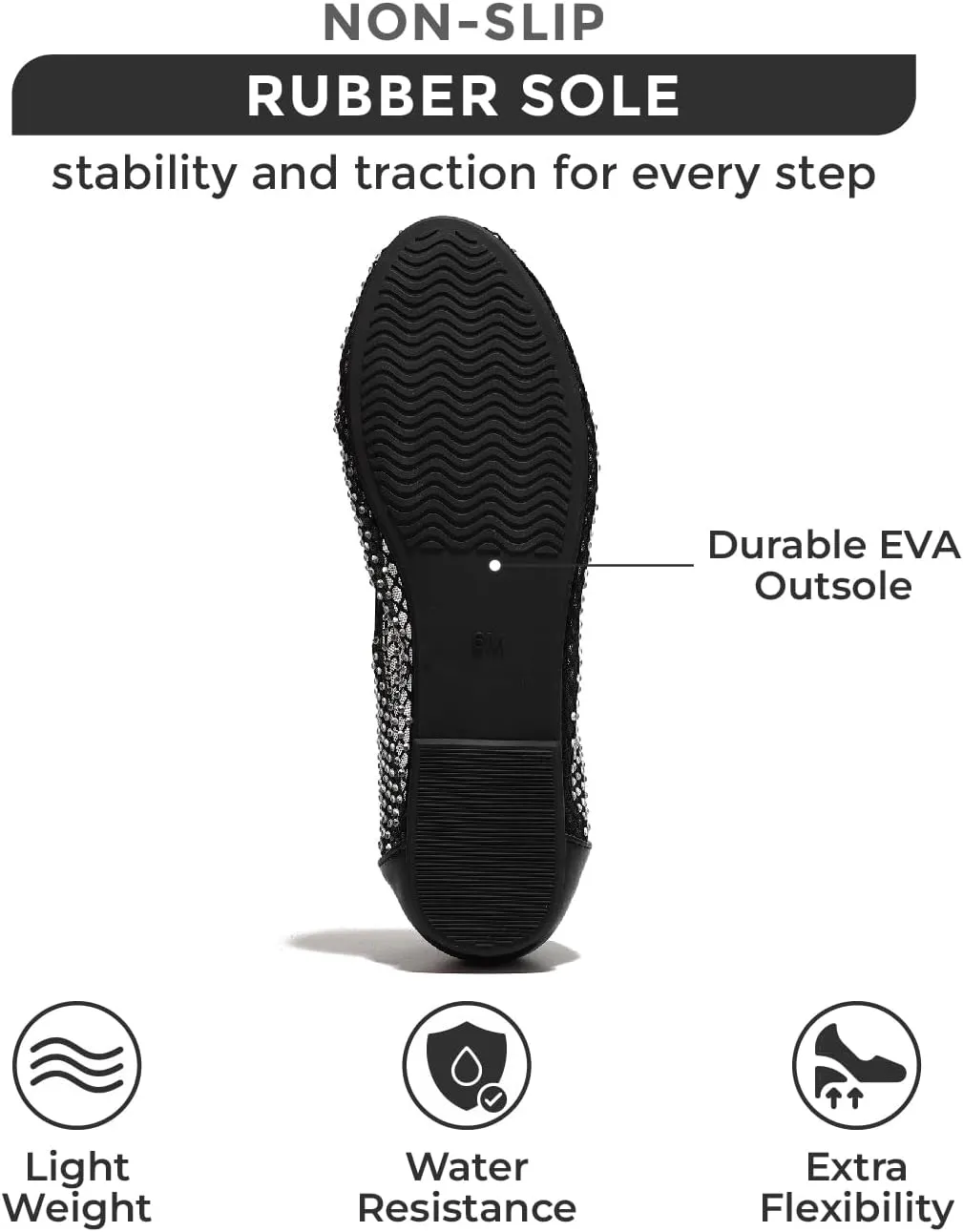Project Cloud Mesh Womens Flats - Memory Foam Ballet Flats Shoes for Women - Non Slip Ballerina Womens Sneakers - Trendy Slip on Flat Shoes for Women (Ruthie)