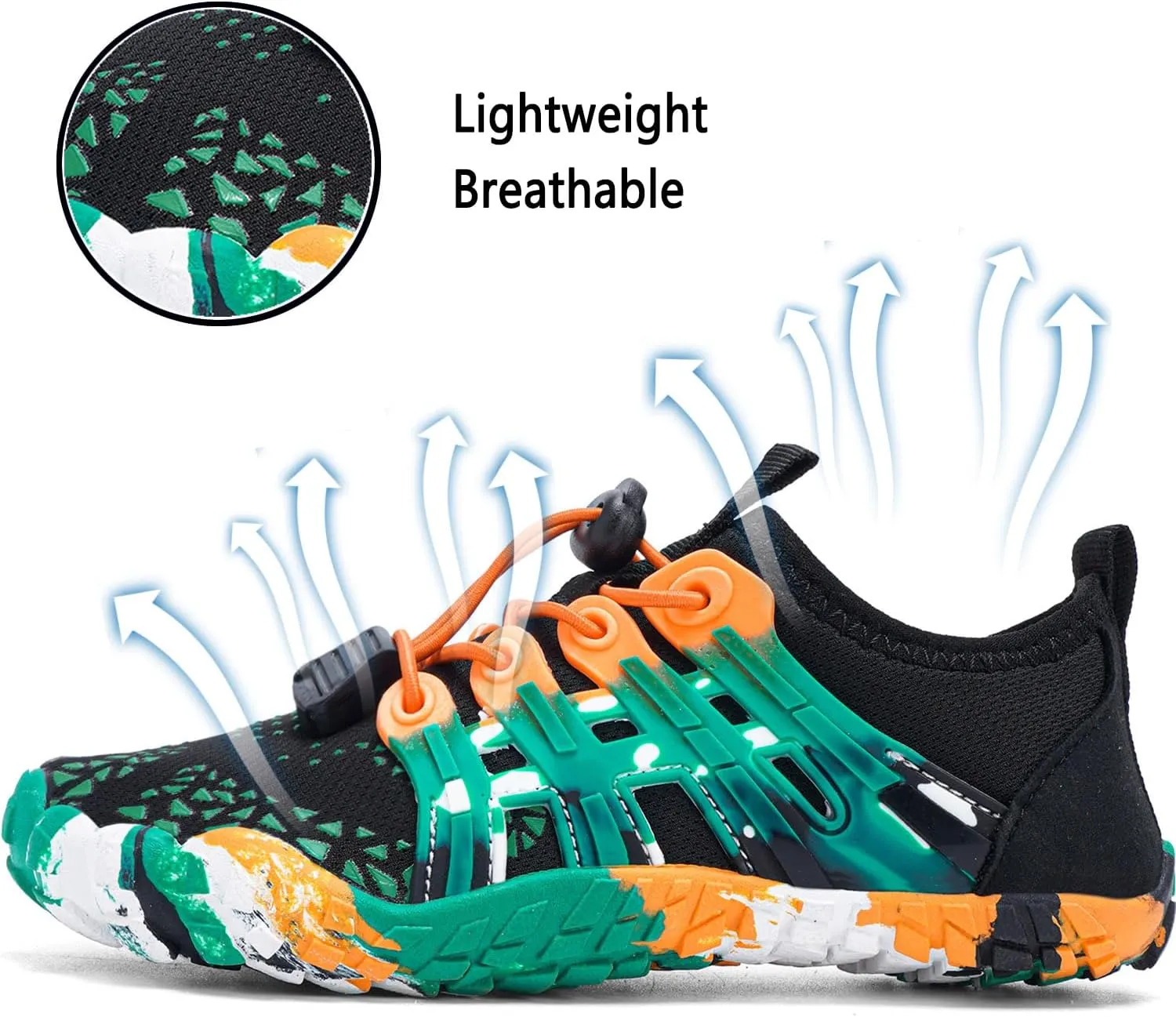 Quickshark Kids Water Shoes Boys Girls Barefoot Aqua Socks Outdoor Indoor Quick Dry Sandals Lightweight Slip On Walking Sneakers for Beach Pool Swim (Little Kid/Big Kid)