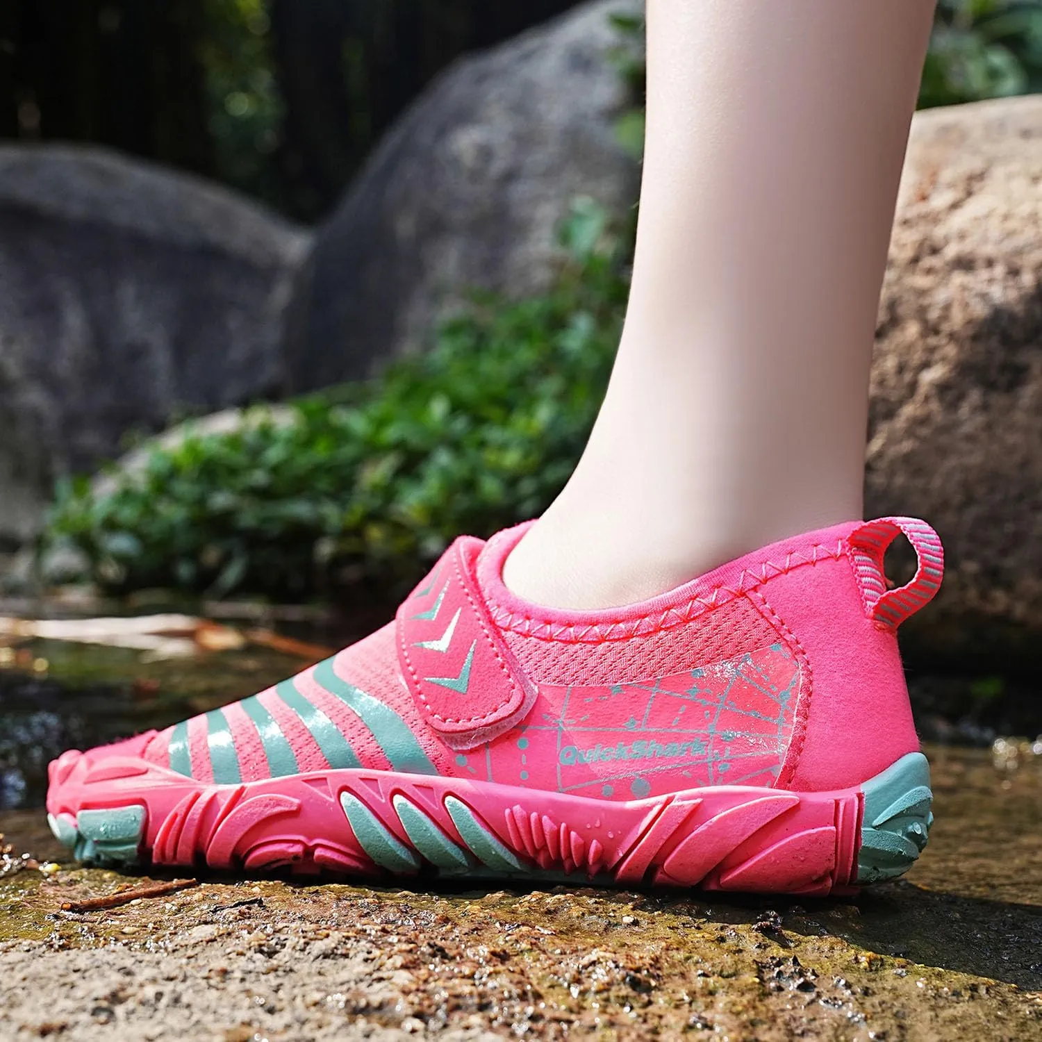 Quickshark Kids Water Shoes Boys Girls Barefoot Aqua Socks Outdoor Indoor Quick Dry Sandals Lightweight Slip On Walking Sneakers for Beach Pool Swim (Little Kid/Big Kid)