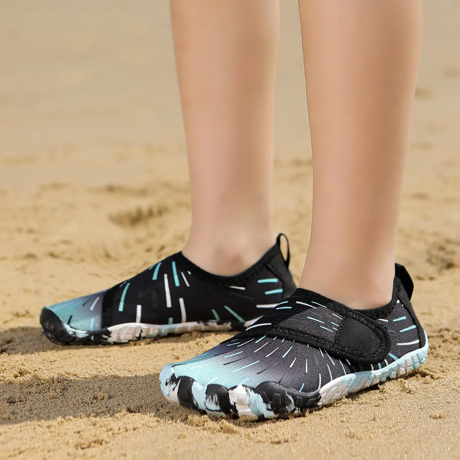 Quickshark Kids Water Shoes Boys Girls Barefoot Aqua Socks Outdoor Indoor Quick Dry Sandals Lightweight Slip On Walking Sneakers for Beach Pool Swim (Little Kid/Big Kid)