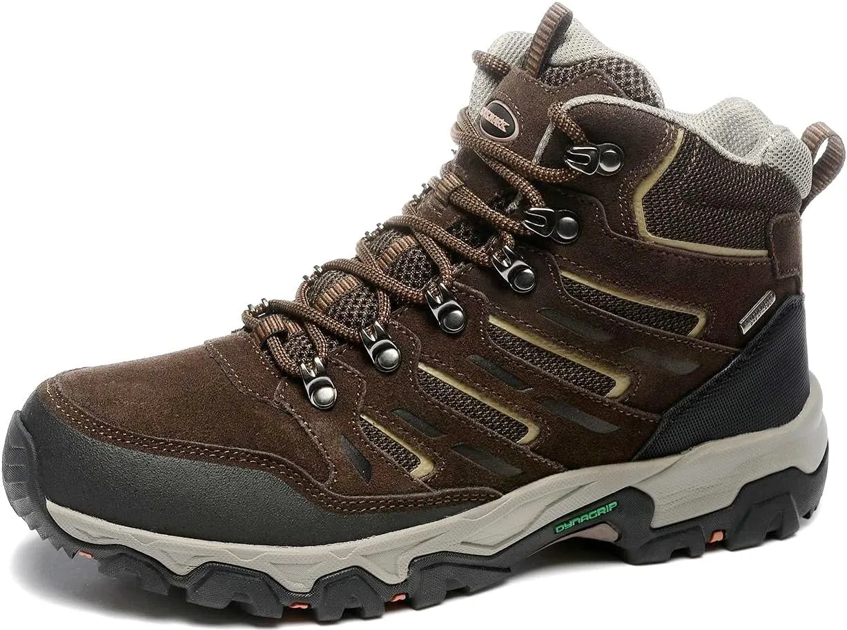 ROCKMARK Men's Waterproof Hiking Boots Lightweight Anti-Slip Mid Ankle Trekking Shoes for Outdoor Backpacking, Mountaineering & Rugged Terrain‌