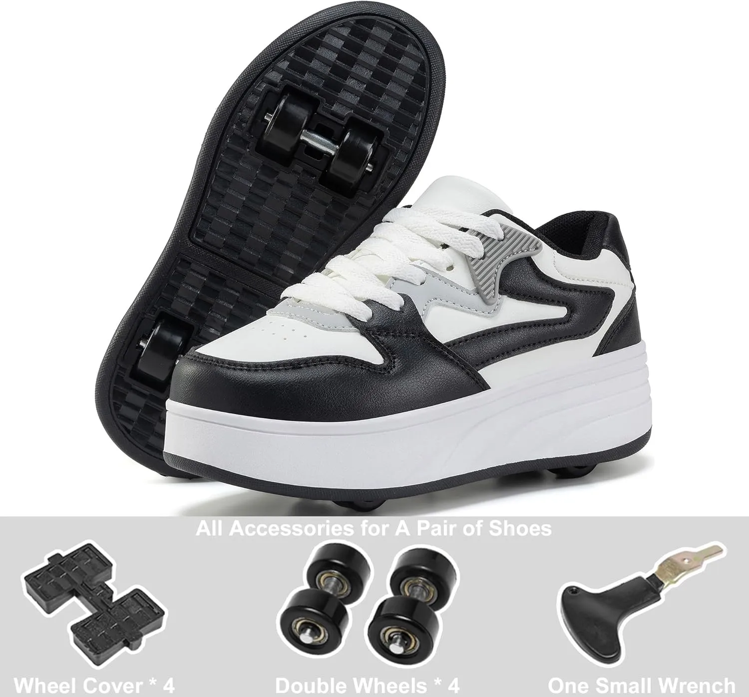 Roller Skate Shoes for Kids Boys Girls Sneakers with Detachable Wheels Sport Shoe