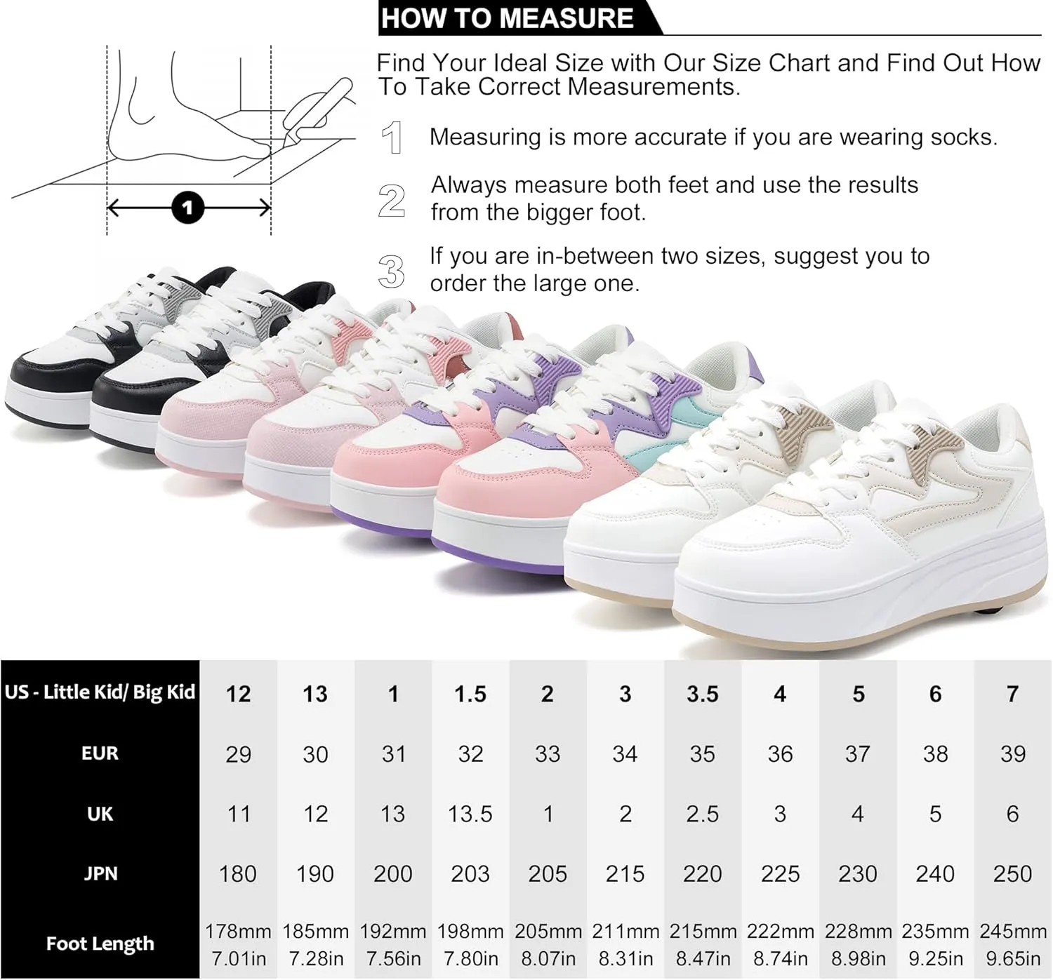 Roller Skate Shoes for Kids Boys Girls Sneakers with Detachable Wheels Sport Shoe