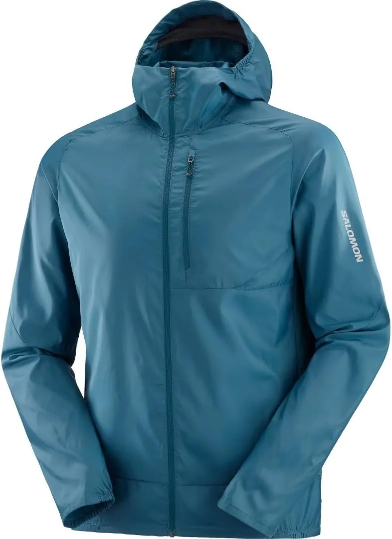 Salomon Men’s Bonatti Cross Wind, Reflective Windproof Hooded Zip-Up Jacket