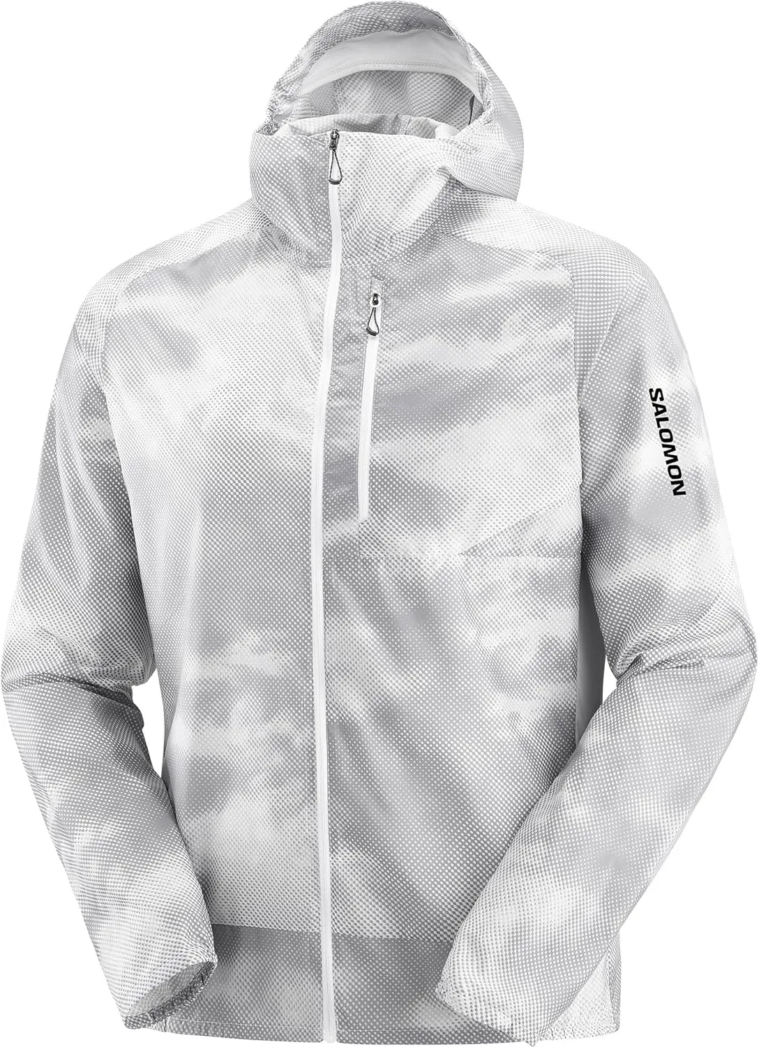 Salomon Men’s Bonatti Cross Wind, Reflective Windproof Hooded Zip-Up Jacket