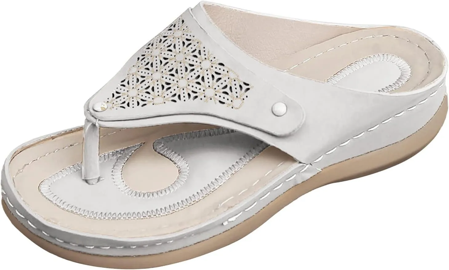 SBGMoSJ Orthopedic Dress Sandals for Women Casual Sandals for Women Comfort Wide Sandals for Women Dressy Women's Comfortable Wedge Sandals Orthopedic Diabetic Walking Shoes Womens Short Heels