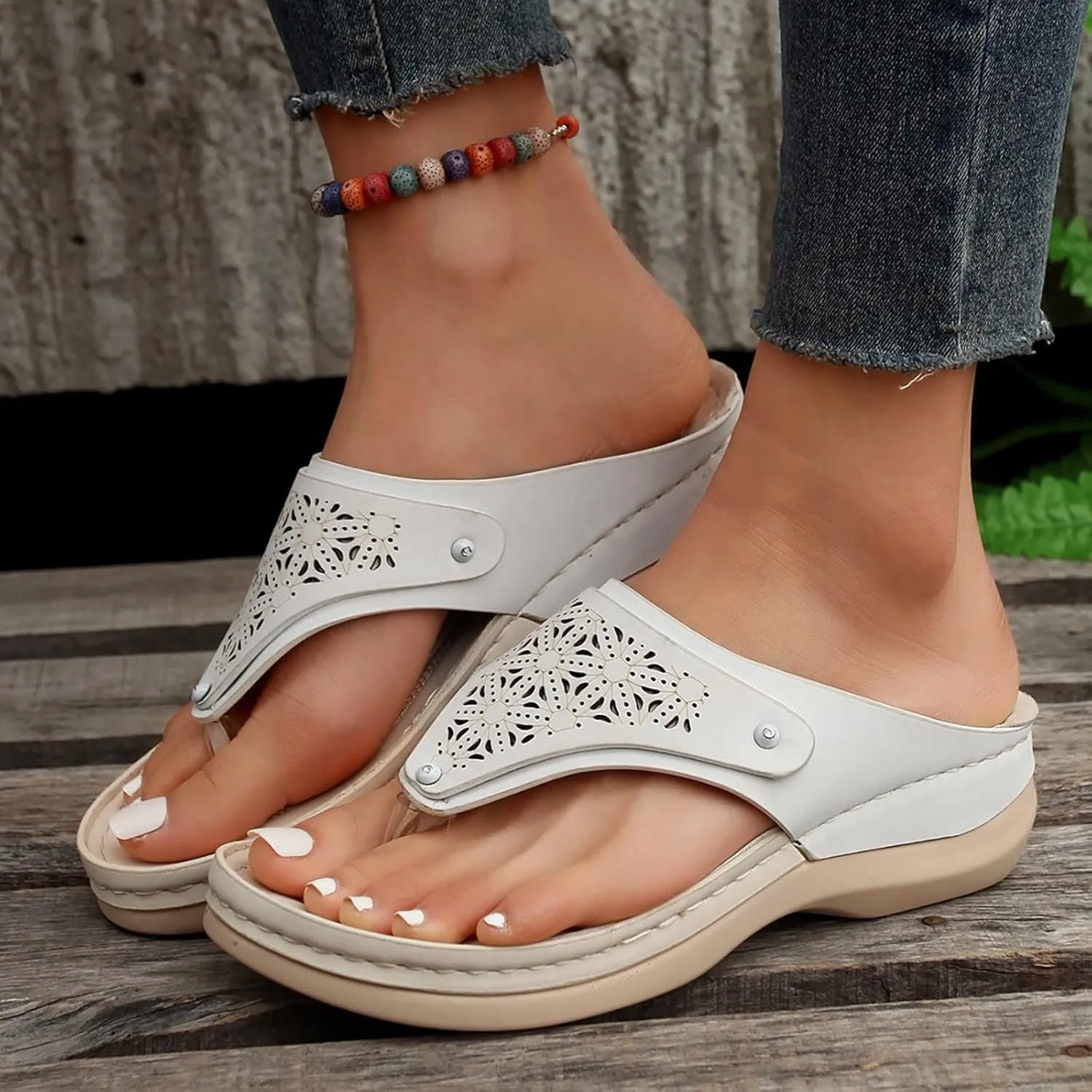 SBGMoSJ Orthopedic Dress Sandals for Women Casual Sandals for Women Comfort Wide Sandals for Women Dressy Women's Comfortable Wedge Sandals Orthopedic Diabetic Walking Shoes Womens Short Heels