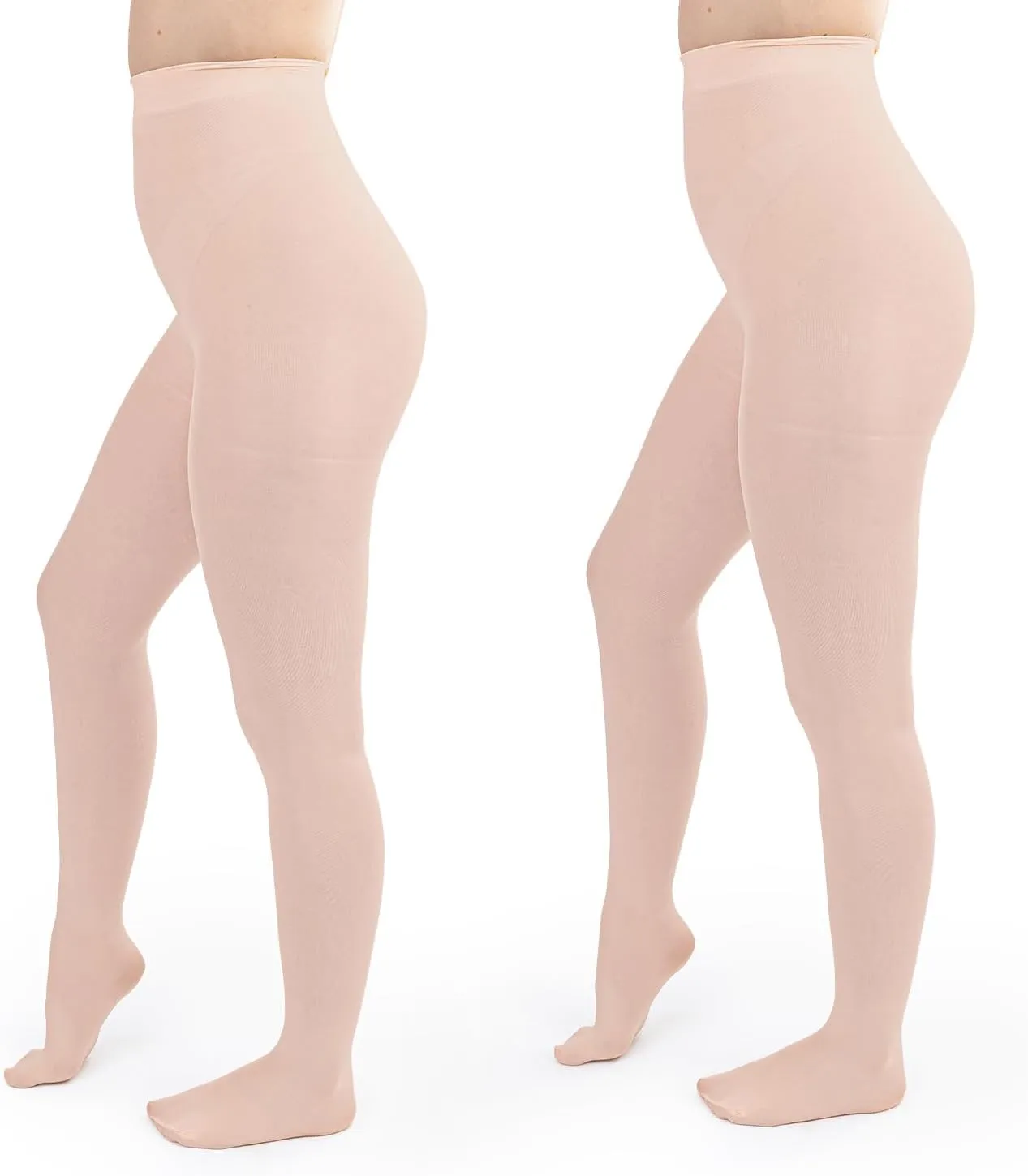Silky Toes Women's Opaque Tights 1 or 2 Pairs -Black White And Colored Tights for Women
