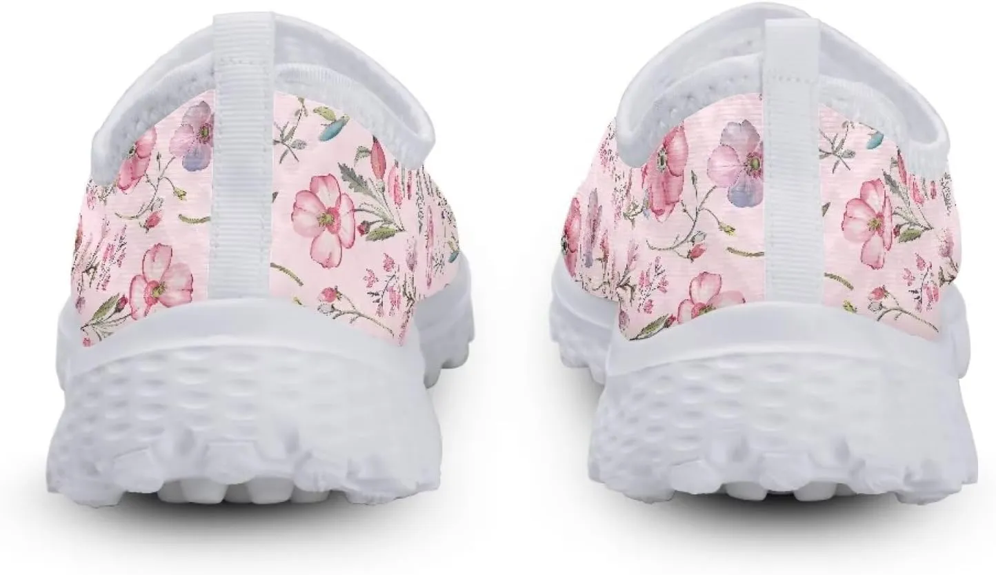 Slip On Walking Shoes for Womens Breathable Running Tennis Sneakers Comfort Anti-Slip Athletic Shoe for Travel Size 5.5-11.5 White Sole