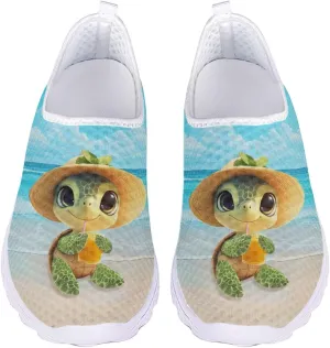 Slip On Walking Shoes for Womens Breathable Running Tennis Sneakers Comfort Anti-Slip Athletic Shoe for Travel Size 5.5-11.5 White Sole
