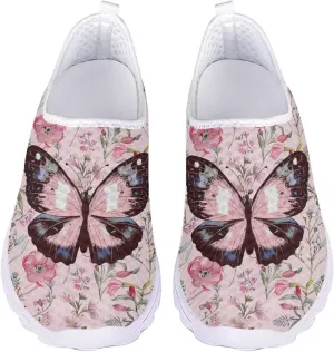 Slip On Walking Shoes for Womens Breathable Running Tennis Sneakers Comfort Anti-Slip Athletic Shoe for Travel Size 5.5-11.5 White Sole