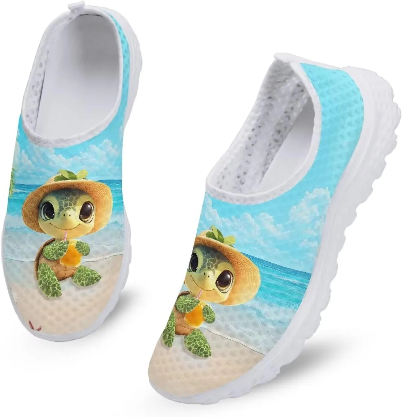 Slip On Walking Shoes for Womens Breathable Running Tennis Sneakers Comfort Anti-Slip Athletic Shoe for Travel Size 5.5-11.5 White Sole