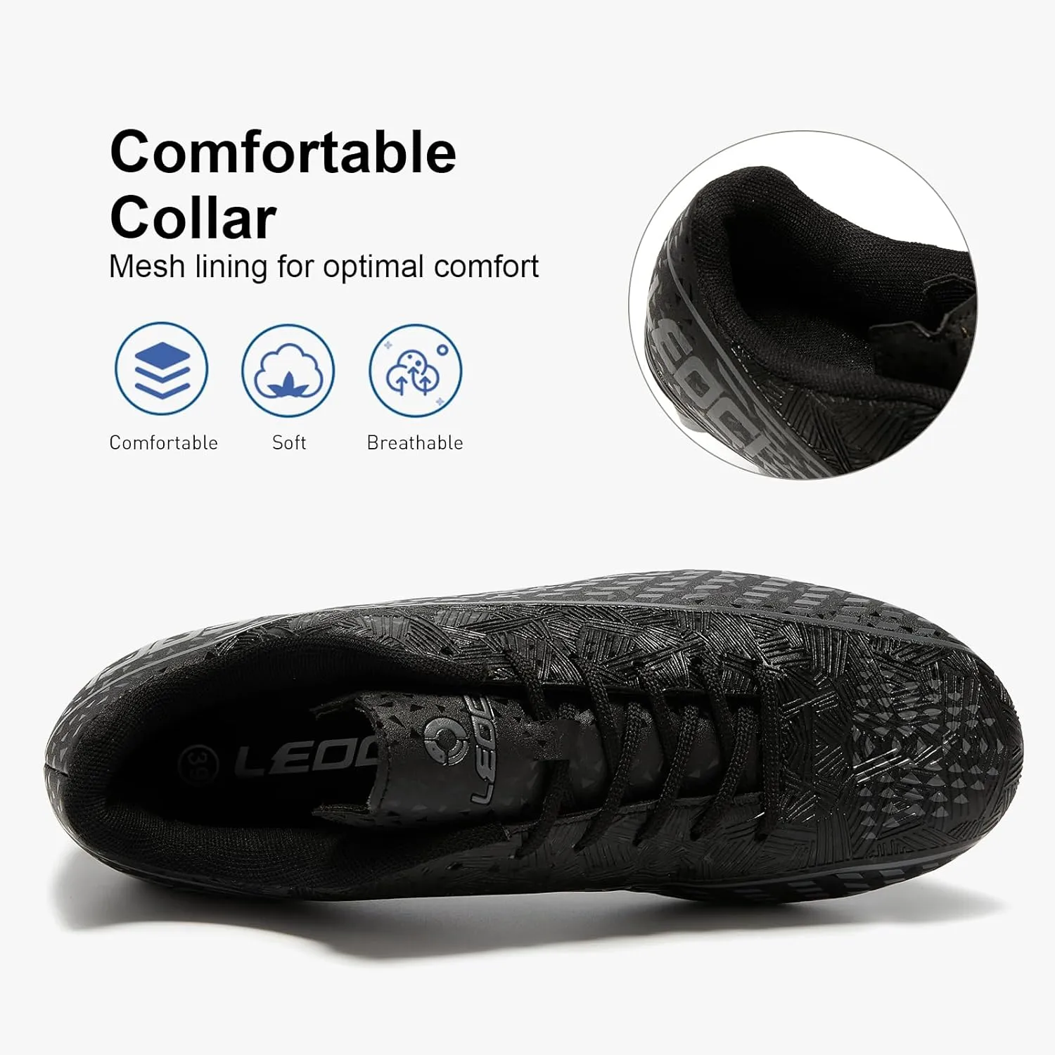 Soccer Cleats for Men's and Women's Outdoor Unisex Football Shoes Firm Rugby Boots