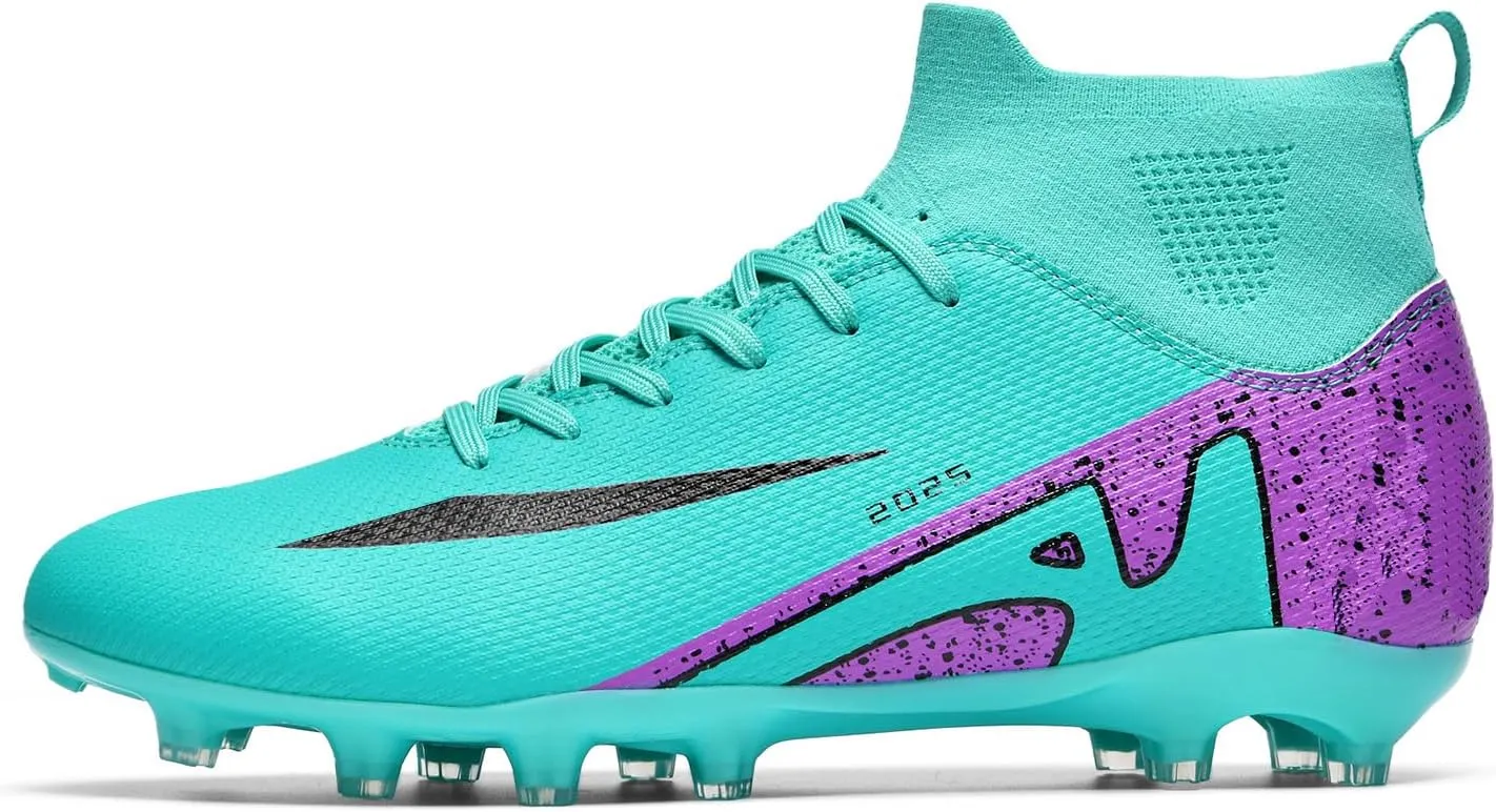 Soccer Cleats for Mens Womens Indoor Soccer Shoes Unisex Baseball Turf Shoes Youth Rugby Shoes Adult AG FG TF Football Boots Wide Training Sneaker