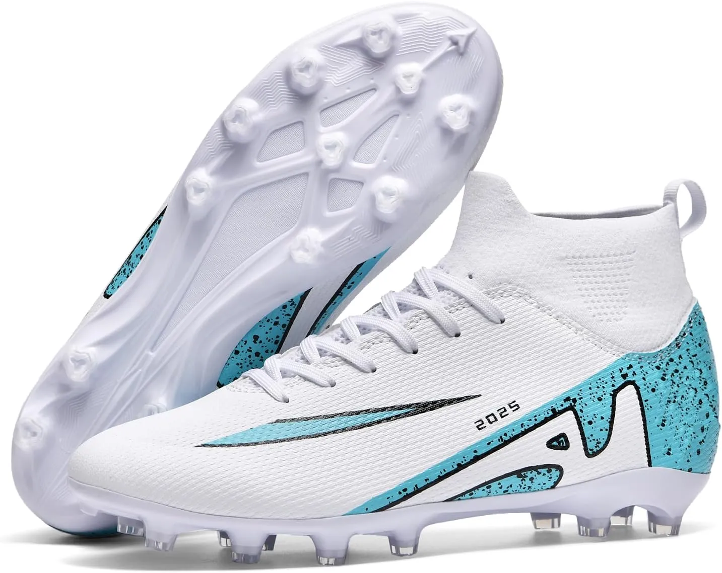Soccer Cleats for Mens Womens Indoor Soccer Shoes Unisex Baseball Turf Shoes Youth Rugby Shoes Adult AG FG TF Football Boots Wide Training Sneaker