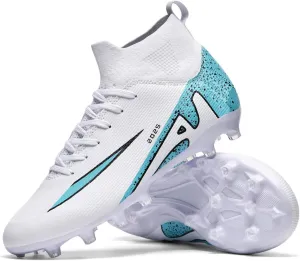 Soccer Cleats for Mens Womens Indoor Soccer Shoes Unisex Baseball Turf Shoes Youth Rugby Shoes Adult AG FG TF Football Boots Wide Training Sneaker