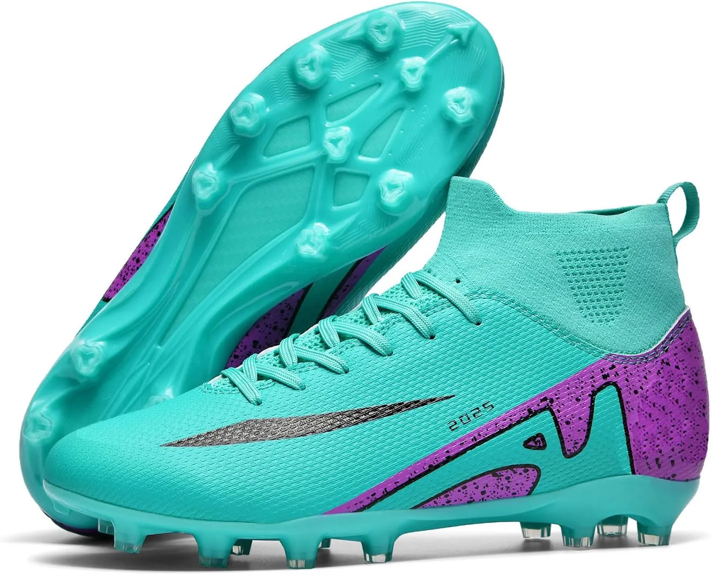 Soccer Cleats for Mens Womens Indoor Soccer Shoes Unisex Baseball Turf Shoes Youth Rugby Shoes Adult AG FG TF Football Boots Wide Training Sneaker